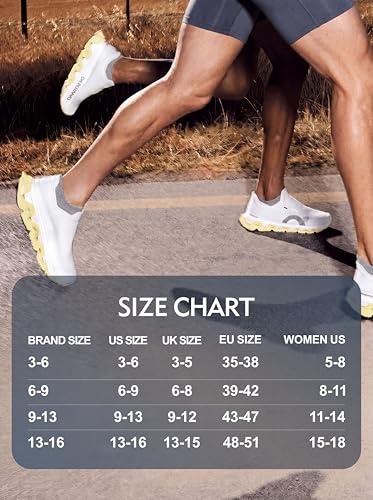 Image of Rahhint No Show Compression Running Socks Coolmax Anti Blister Full Sole Cushion Ankle Slip Resistant Heel Tab Workout Golf