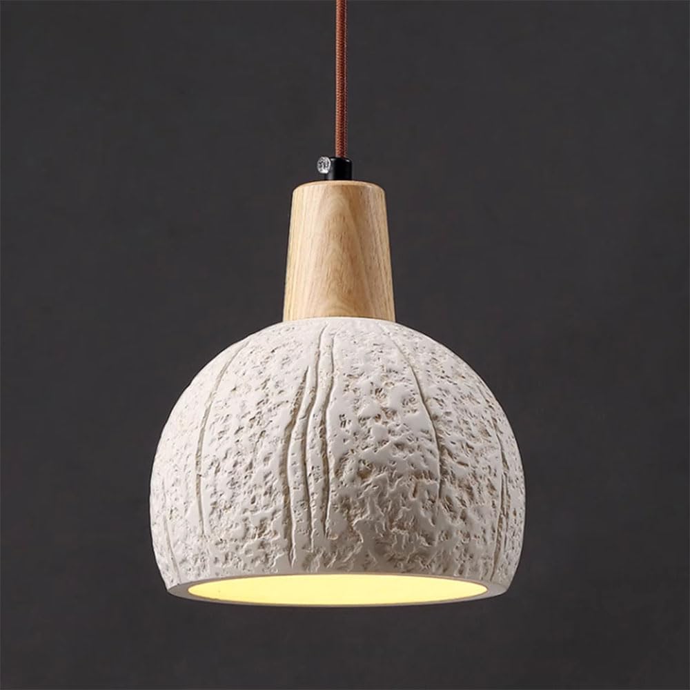 Cúpula de cemento Wabi-Sabi para iluminar comedores modernos con estilo rústico