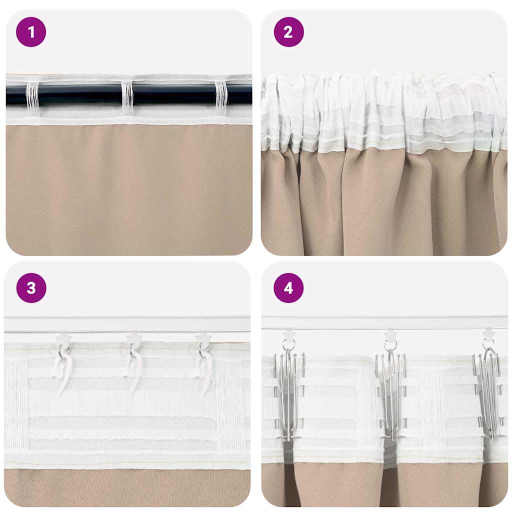 Coppia Tende Oscuranti Talpa 260x140 cm in Poliestere 2 Pezzi | Tende oscuranti termiche per camera da letto e soggiorno. Tessuto a tre strati per privacy e controllo luce.
