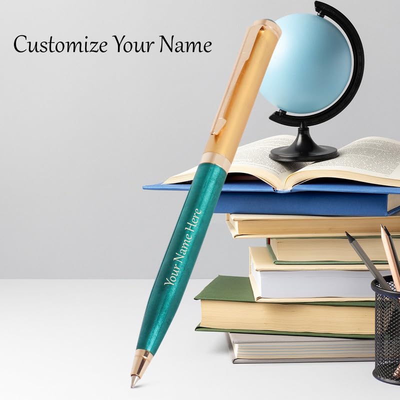 Image of Roshfort Personalized Metal Pen with Blue Ink Signature Pens Customize Print Name Gift SEND DETAIL WhatsApp +91 9631056748.