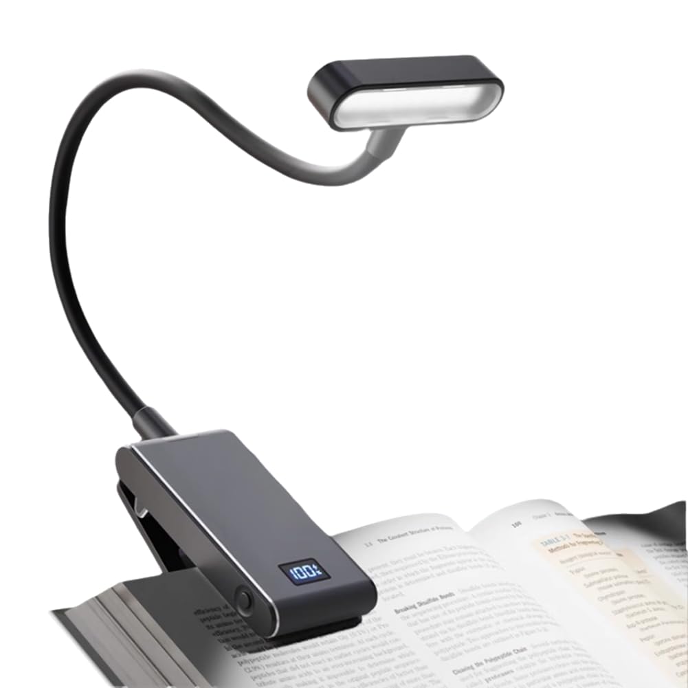 CTRLZS Rechargeable Reading Light 3 Colors 3 Brightness Clip on Study Reading Book Lamp