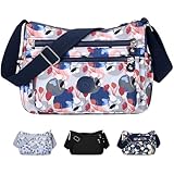 Bolso Crossbody Mujer,Bolsa Impermeable para Mujer con correa de hombro ajustable y Bolsillo con Cremallera,Ideal para...