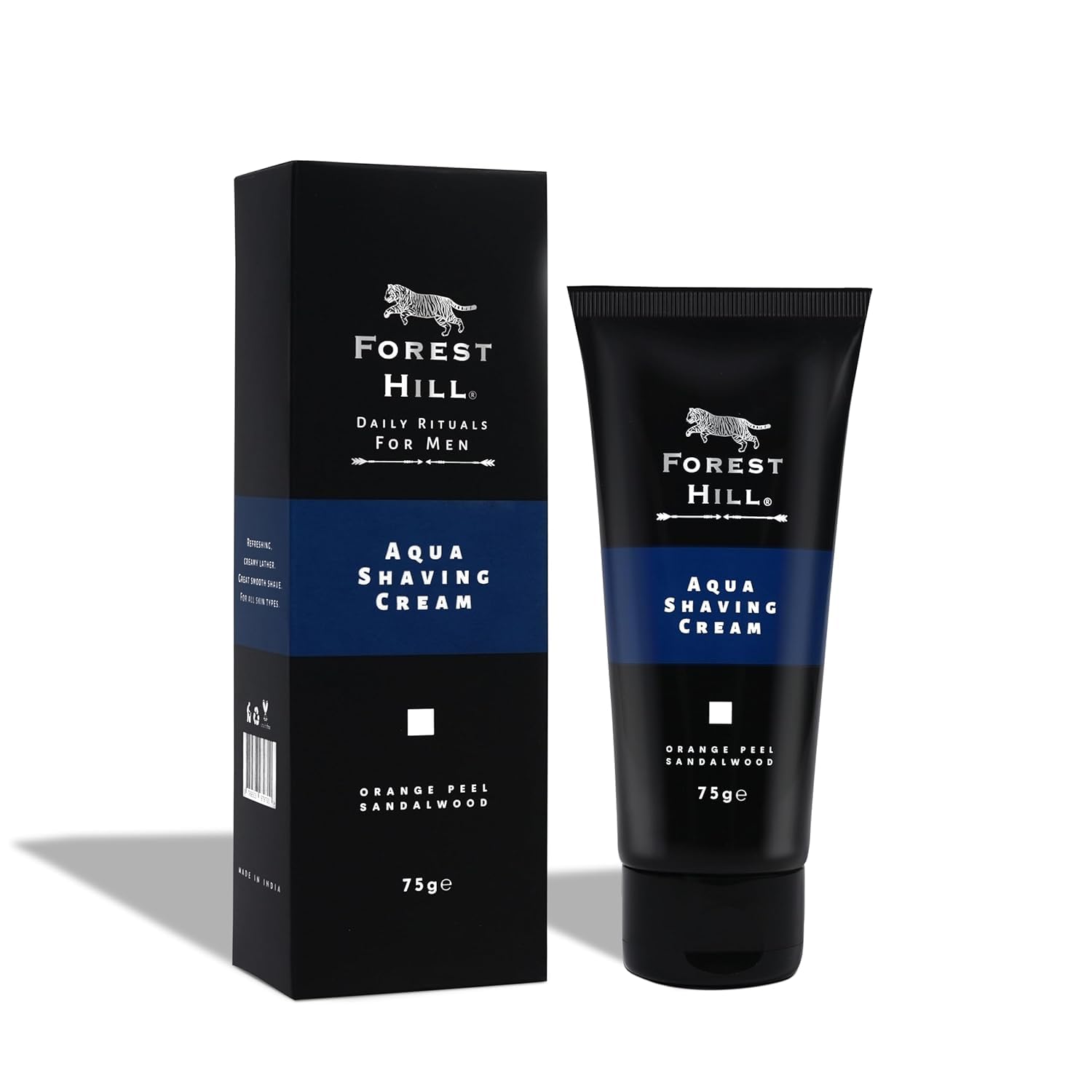 Forest Hill Luxury Shaving Kit For Men, Set of 4 Grooming Kit, Pre Shave Oil 50ml, Aqua Shaving Cream 75g, Taiga After Shave Balm 100ml & Black Ashford Synthetic Faux Badger Super Soft Hair Shaving Brush With Holder - Image 7 thumbnail