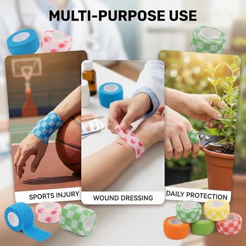 8 Pack Thimble Tape for Hand Sewing, Self Adhering Finger Protectors for Hand Embroidery, Breathable No Residue Finger Tape for Knitting Craft, Adjustable Nail Protector DIY Sewing Tools - Thumbnail 3