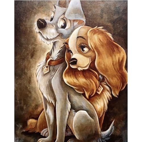 Image of JAKI Diamond Art Painting Kits for Adults-Dog Diamond Painting Kits,Square Full Drill Diamond Art for Home Wall Decor(12x16inch)