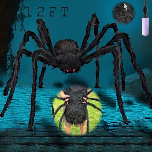 12 Ft Halloween Giant Inflatable Spider - image 1
