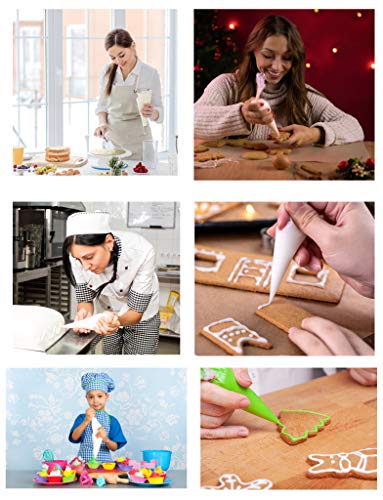 Piping Pastry Bag Pack Of 100 Plastic Disposable Cream Pastry Bag Cake Icing Sugarcraft Cupcake Piping Decorating Tool For Baking Supplies (Medium 12''X11.8''X7.8'') #TOP5