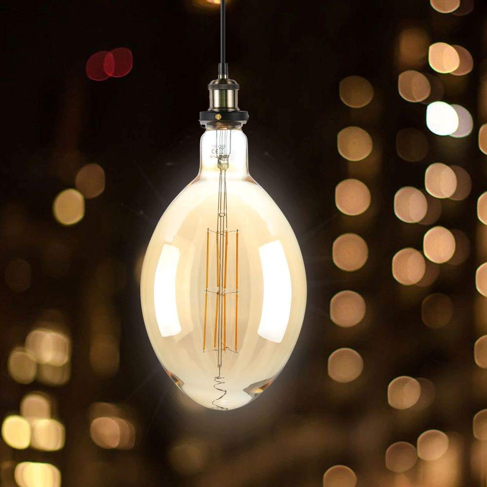 V-TAC Lampadina LED E27 8W BF180 Filamento Ambrato 2000K Dimmerabile