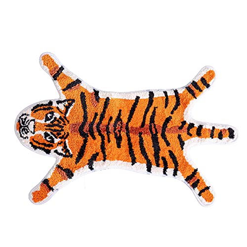 Tapete Decorativo con Estampado de Tigre 39x26in Naranja miniatura 1