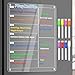 Acrylic Meal Planner Magnetic Menu Board for Kitchen Fridge w/Markers, Clear Weekly Calendar Planning Board Noteboard Refrigerator Dry Erase Board to Do/Grocery/Shopping List/Chore Chart, 12.8x9’’
