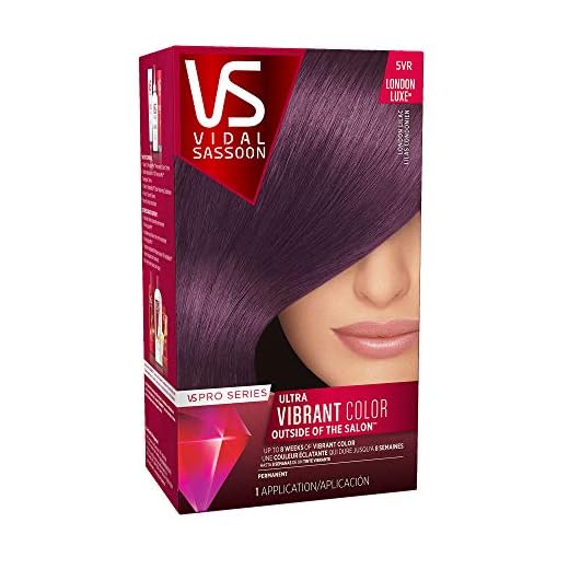 Vidal Sassoon Pro Series Permanent Hair Dye, 5VR London Lilac Hair Color, Pack of 1