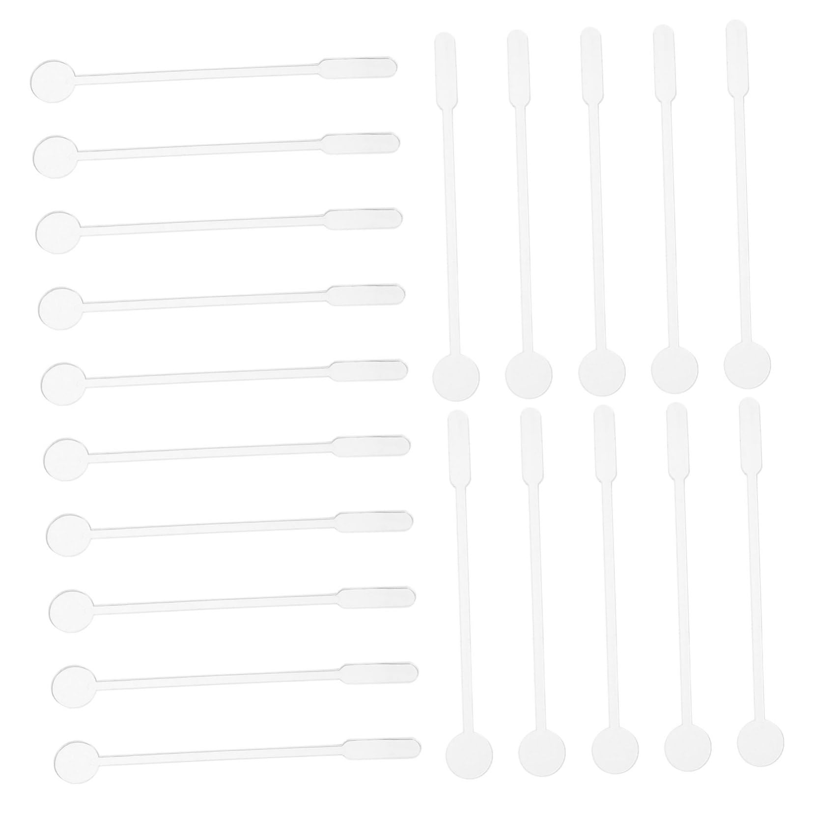 BUGUUYO Mixing Sticks Set 100pcs Plastic Stir Spoons for Coffee Tea and Smoothie Single Use Utensils Long Design for Parties
