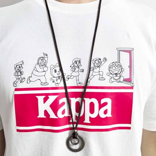 Leather Necklace for Men Double Circle Rings Leather Rope Pendant Necklace Punk Leather Chain Disc Ring Necklace Vintage Jewelry Gift3