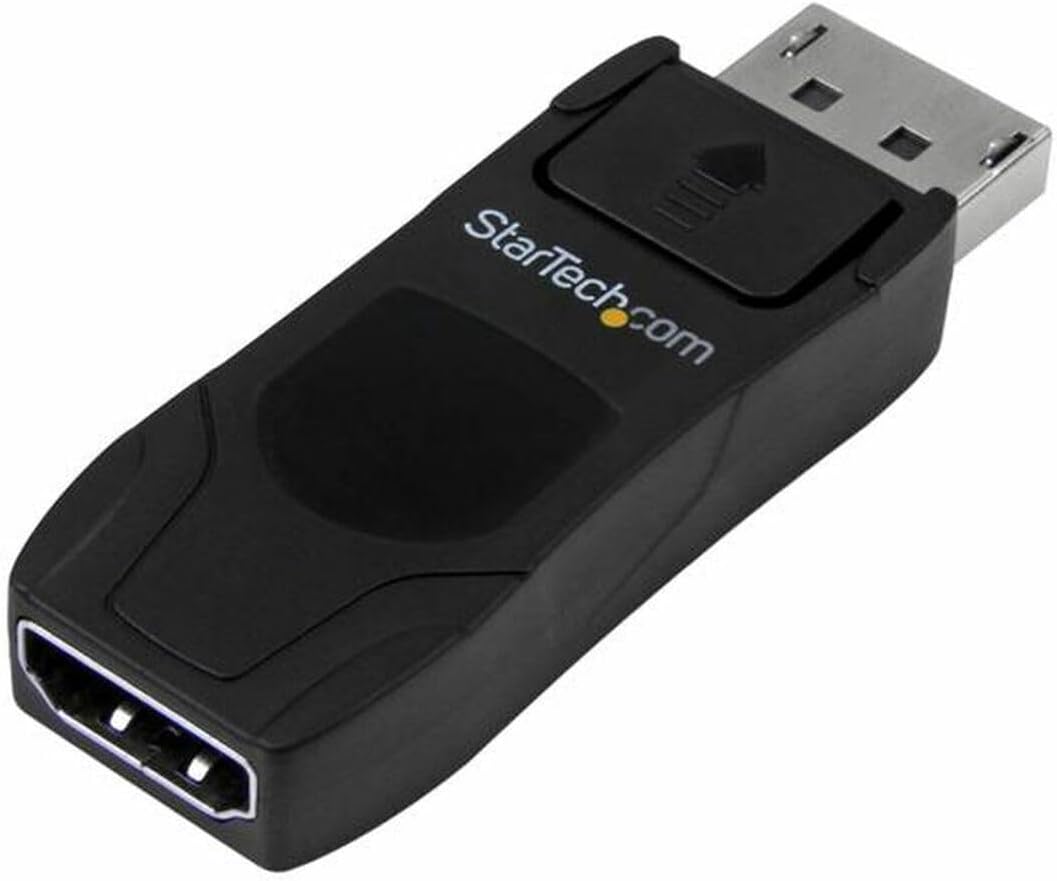 StarTech.com DisplayPort to HDMI Adapter - 4K 30Hz Compact DP 1.2 to HDMI 1.4 Video Converter - DP++ to HDMI Monitor/TV - Passive DP to HDMI Cable Adapter - Latching DP Connector (DP2HD4KADAP)