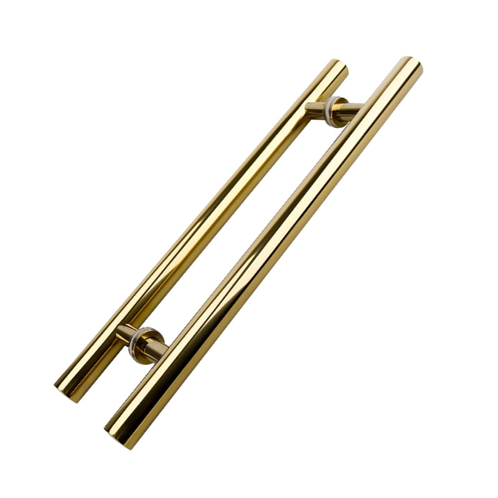 GYRAZXS Gold H Shape Sliding Pull Barn Door Handle Set with Classic Round Double Sided Handles for Single Door Easy to Install (Size: 150cm(59")*110cm)