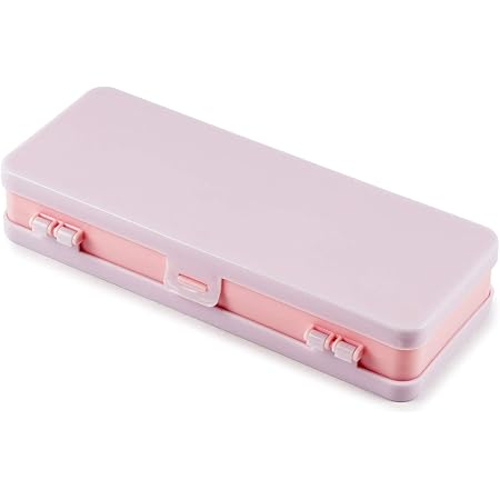 Amazon 筆箱 シンプル 2階建て 半透明 両面開き プラスチックのペンケース 子供 小学生 大人用 Uciy ペンケース 文房具 オフィス用品