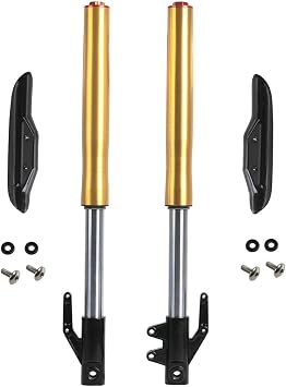 630mm Upside Down Front Fork Shock Absorber Suspension 12mm Axle Hole with Protector Cover, 45mm/48mm Front Forks for 50cc 70cc 110cc 125cc 140cc Pit Dirt Bike CRF50 CRF70 XR 50 SSR Monkey Bike