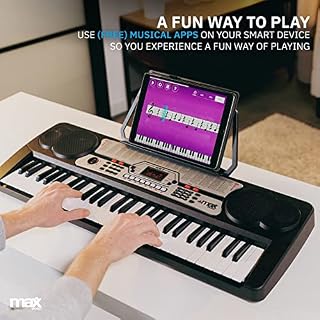 MAX KB7 Clavier électronique pour débutant avec casque audio, Piano numérique 54 touches, Fonction d’enregistrement, 2… - Les Beatles, Paul McCartney, John Lennon, RIngo Starr, George Harrison MAX KB7 Clavier électronique pour débutant avec casque audio, Piano numérique 54 touches, Fonction d'enregistrement, 2… – Image 6