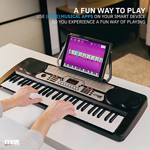 MAX KB7 Clavier électronique pour débutant avec casque audio, Piano numérique 54 touches, Fonction d’enregistrement, 2… - Les Beatles, Paul McCartney, John Lennon, RIngo Starr, George Harrison MAX KB7 Clavier électronique pour débutant avec casque audio, Piano numérique 54 touches, Fonction d'enregistrement, 2… – Image 7