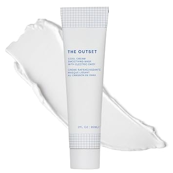 The Outset Cool Cream Smoothing Mask, Hydrating & Plumping Face Mask, Gentle, Clean, Vegan & Gluten-Free for Sensitive & All Skin Types