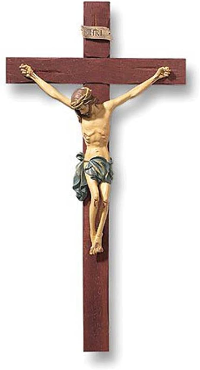 13" Roma Crucifix Hand Painted