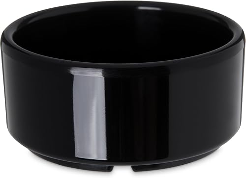 Carlisle FoodService Products 41403 Ramequín de lados rectos, melamina, 4 onzas, negro (paquete de 48)
