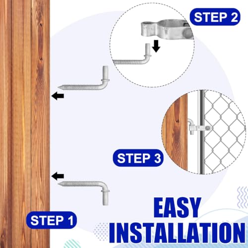 Image of MorningRo 4 Pcs Farm Gate Hinge Set, 5 /8 inch x 1-5 /8'' Gate Hinge