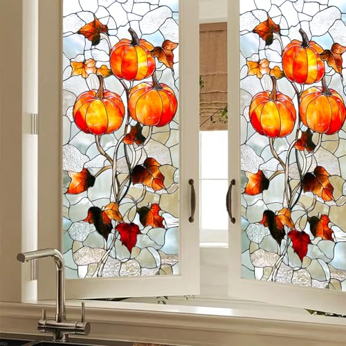 Vinilo decorativo para ventana con diseño otoño 17.7 x 39.3 in miniatura 1