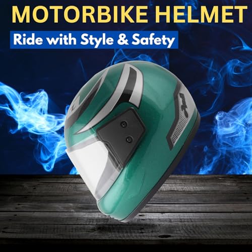 Image of Sage Square Audi Kimi Full Face Helmet | ISI Certified | Clear Visor | Ultra Comfort Inner Padding Extra Comfort & Stylish