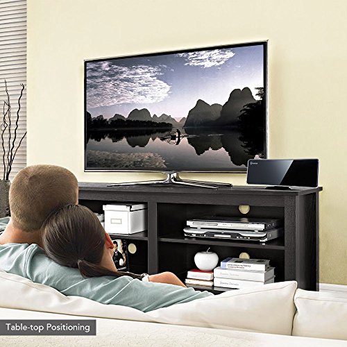 ANTOP AT-202B Flat-Panel Smartpass Amplified TV Antenna HD Indoor Usage with Built-in 4G LTE Filter 40/50 Mile Range Multidirectional Digital TV Antenna, 10' Cable, 4K UHD Ready, Piano Black