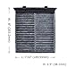 POTAUTO MAP 1038C (CF10559) Activated Carbon Car Cabin Air Filter Replacement for SUZUKI SX4 SX4 CROSSOVER