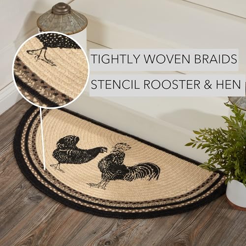 Tapete decorativo jute semicircular 16.5x33 pulgadas miniatura 3