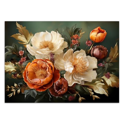 Papier peint 3d fleurs et feuillage pour deco murale - 3
