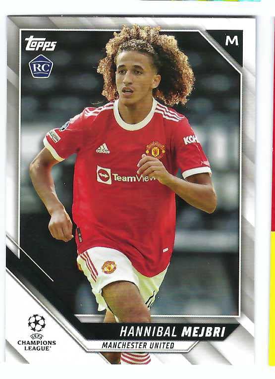 HANNIBAL MEJBRI 2021-22 Topps UEFA Champions League Soccer Rookie Card RC #53 Tunisia Birmingham City FC
