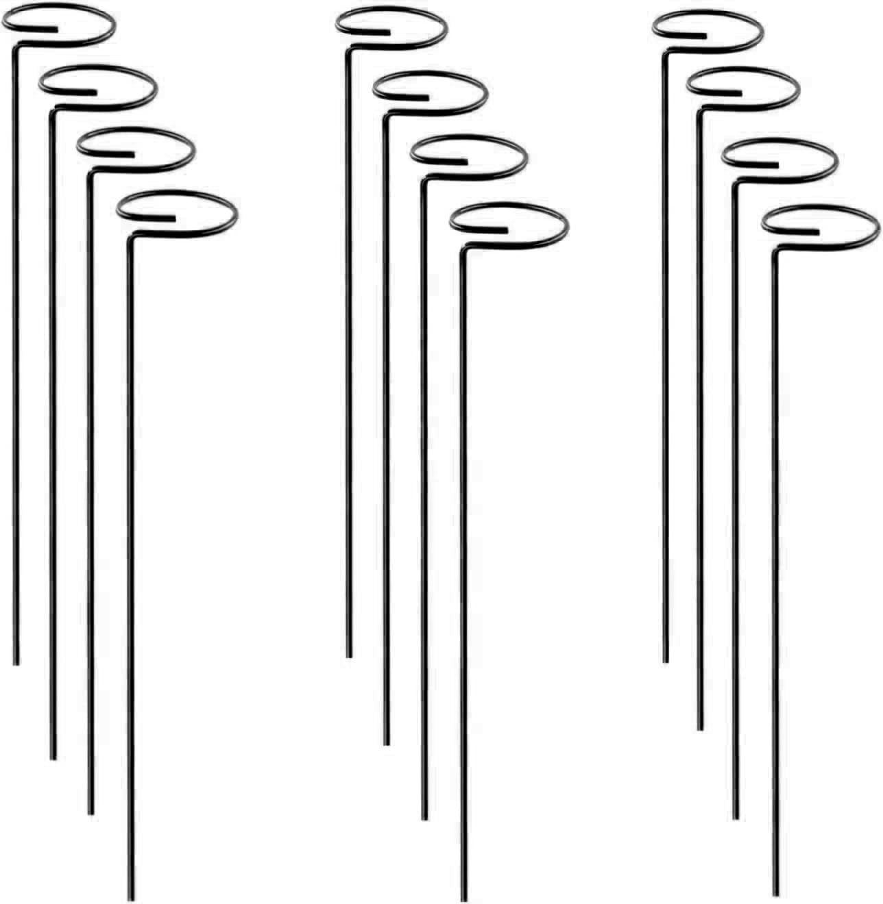 Go Hooked 16 inches Metal Plant Stakes, Pack of 12 | Single Stem Flower Plant Support | Garden Plant Trellis for Rose Amaryllis Orchid Tomatoes Lily (B0CFW147WV) Amazon Price History, Amazon Price Tracker