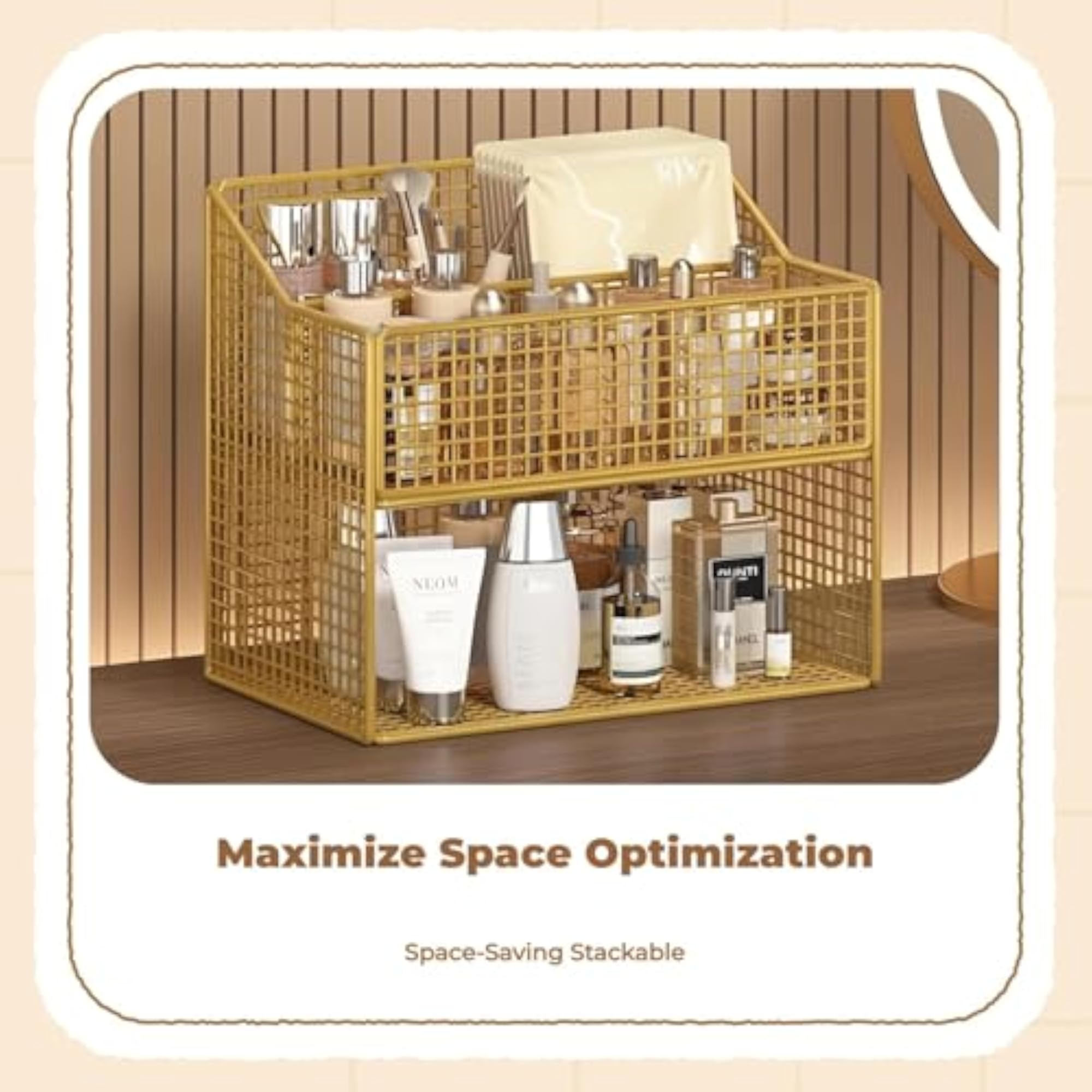 Large Capacity Makeup Organizer, Multi-Functional Design