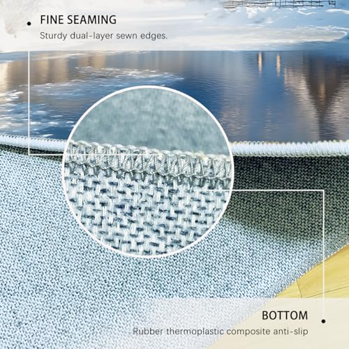 Tapis de décoration intérieure imprimé paysage naturel lavable