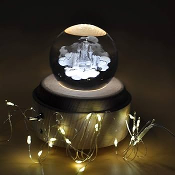 オルゴール付き天使の像　美品 ガラスの天使オルゴール すずらん【ホワイト】