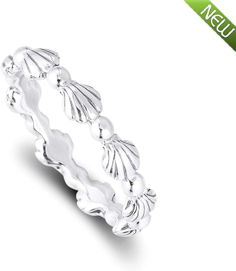 PANDOCCI 2020 Summer Beaded Seashell Band Ring for Women 925 Silver DIY Fits for Original Pandora Bracelets Charm Fashion Jewelry (52#) - Image 5