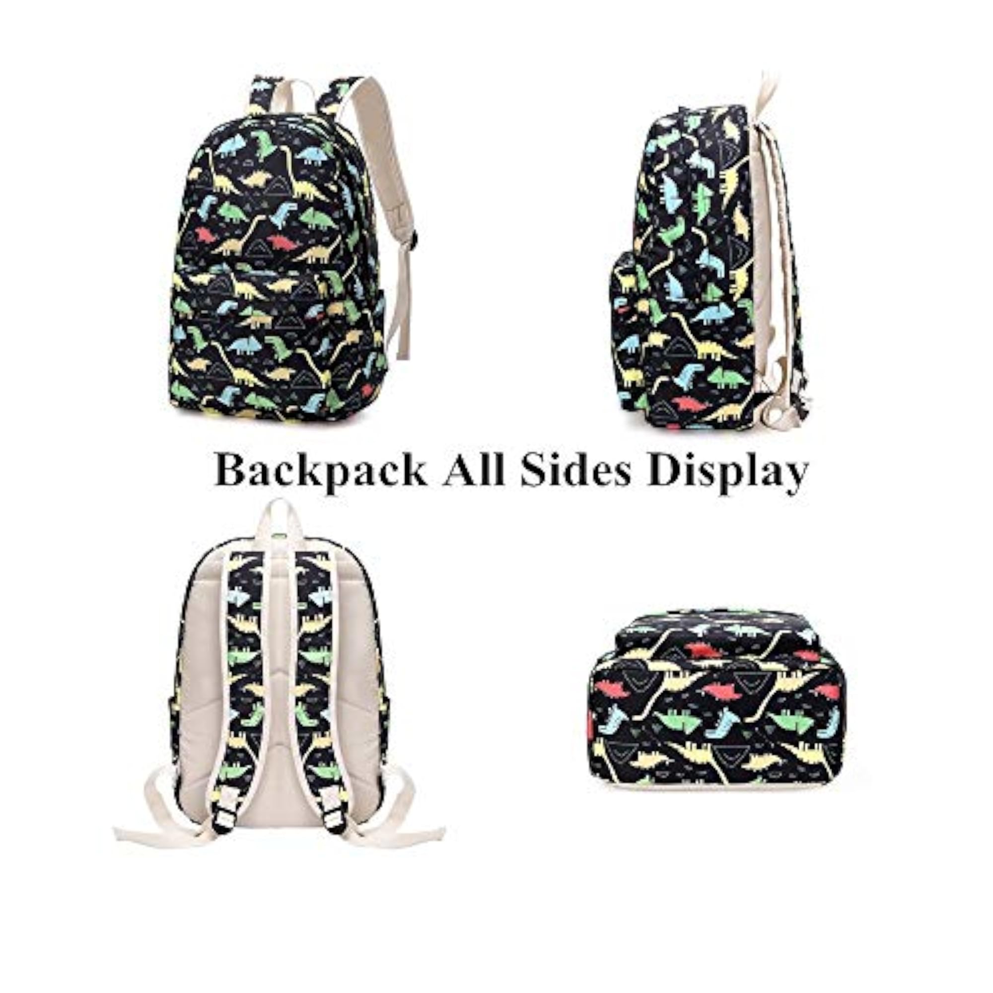 Cartoon Prints 3Pcs Backpack Set for Primary School