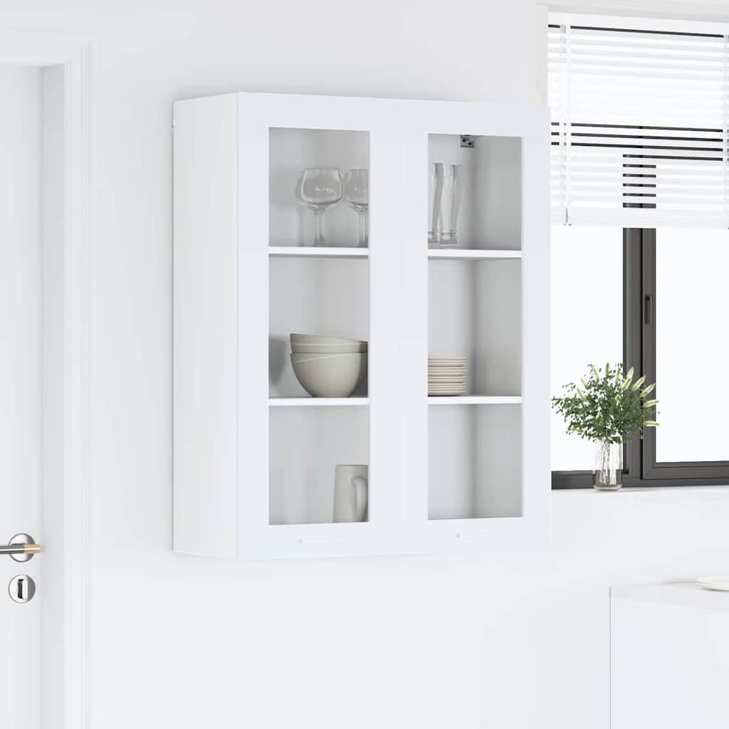 Armario colgante con almacenamiento, color blanco, 80 x 31 x 100 cm, material de madera, armario de cocina, armario multiusos de almacenamiento, aparador, comedor