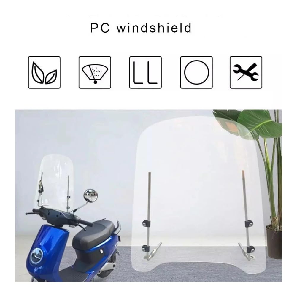 Parabrezza Deflettore Moto Deflettore Per Freddo Per Moto, Spessore 3 Mm, Parabrezza Per Scooter, Piastra Trasparente In PC