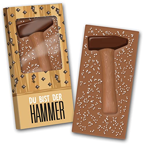 Yippiejaja Schokolade Du bist der Hammer I Schokoladentafel mit Hammer I Schokolade neu I Schokolade lustig I Schokolade…