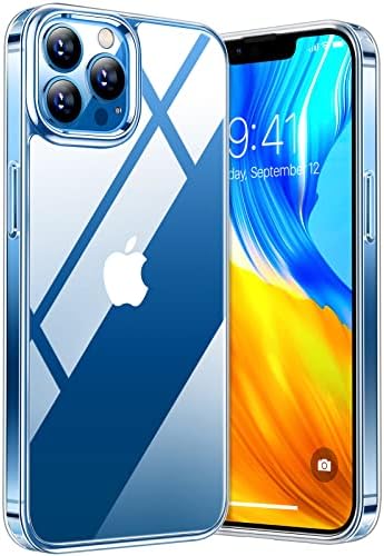 TORRAS Military Diamond Clear iPhone 12 Pro Max Case, [Never Yellowing] 5X Shockproof Military Protection, Slim Thin Hard Back Anti-Explosion with Soft TPU Bumper 12 Pro Max Cover Protective, Clear