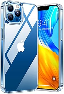 TORRAS Military Diamond Clear iPhone 12 Pro Max Case, [Never Yellowing] 5X Shockproof Military Protection, Slim Thin Hard Back Anti-Explosion with Soft TPU Bumper 12 Pro Max Cover Protective, Clear