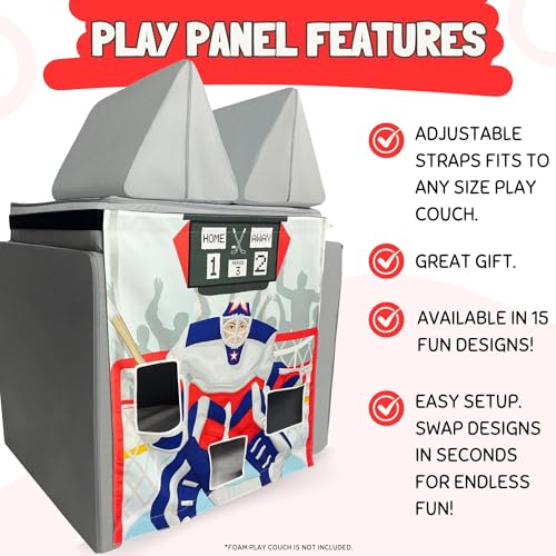 Image of Couch Swag Play Panel for Childrens Foam Sofa Kids Couch (Hockey)