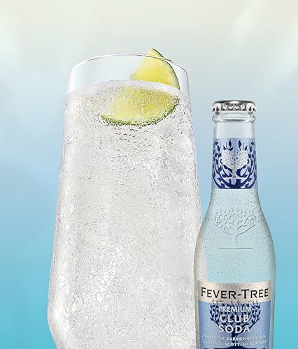 Image of Fever-Tree Club Soda - Premium Zero Calorie Mixer for Cocktails and Mocktails, 6.8 fl oz Bottles, Pack of 24 - Naturally Sourced, Non-GMO