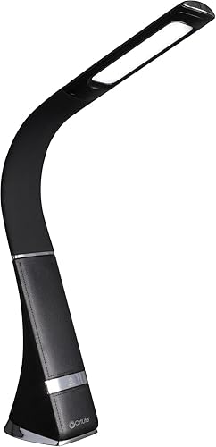 OttLite Recharge - Lámpara de escritorio LED con tecnología LED ClearSun, portátil, regulable y flexible, lámpara de trabajo para viajes con batería