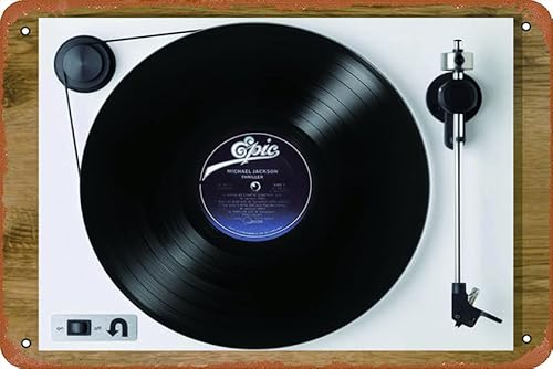 Thriller Records On Vinyl Metal TIN �m�x���e�B �T�C�� ���^�� ���g�� �Ǒ��� ����A�X�g���[�g�A�Q�[�g�A�o�[�A���X�g�����A�J�t�F�A�X�� �p�u �T�C�� �M�t�g 12 x 8�C���` ���^���T�C��