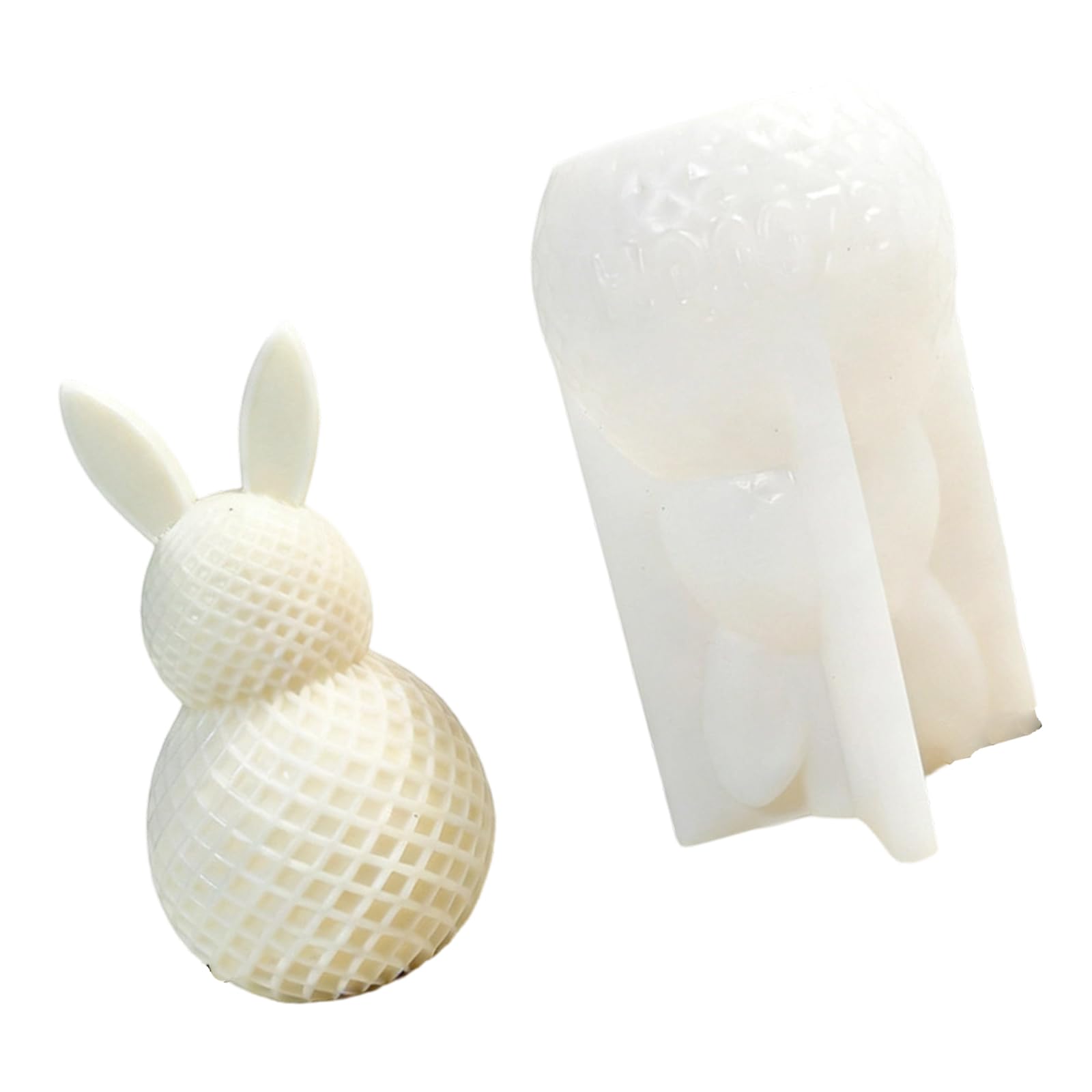 YTtkku Food Grade Silicone for Easter with Striped Rabbits Pattern Sturdy and Safe for Craft Home Decoration Easters Rabbits